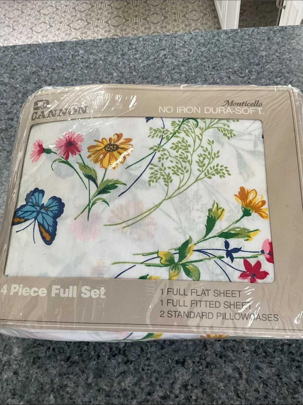 🦋 Cannon Monticello full size sheet set. 1990’s